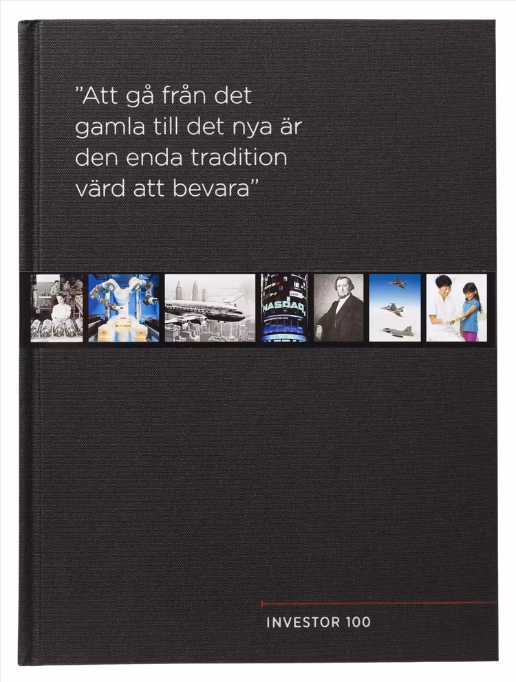 Investor 100 år - "Att gå från det gamla till det nya är den enda tradition värd att bevara" - finns i Rutströms bokhandel