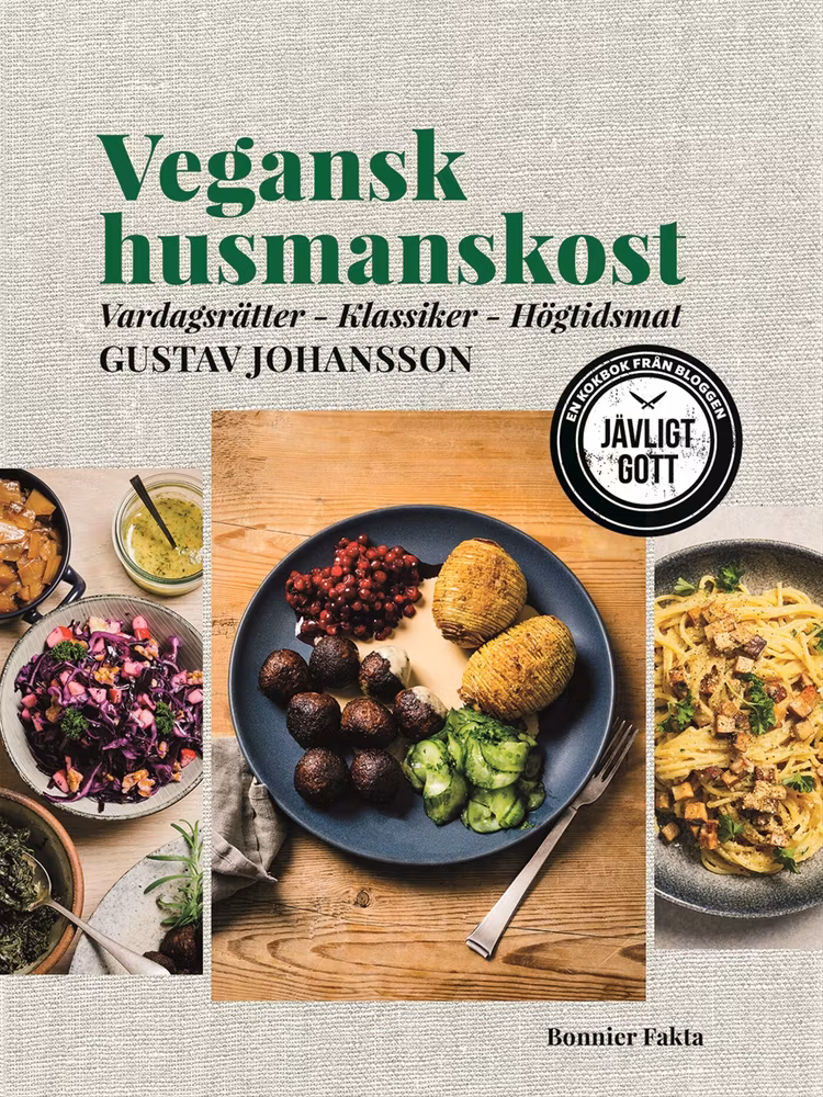 Vegansk husmanskost - finns i Rutströms bokhandel