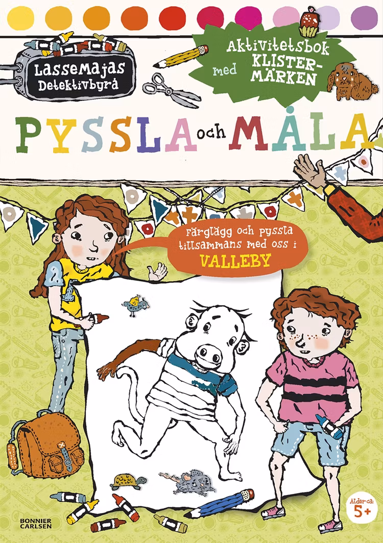 LasseMajas Detektivbyrå. Pyssla och måla - finns i Rutströms bokhandel