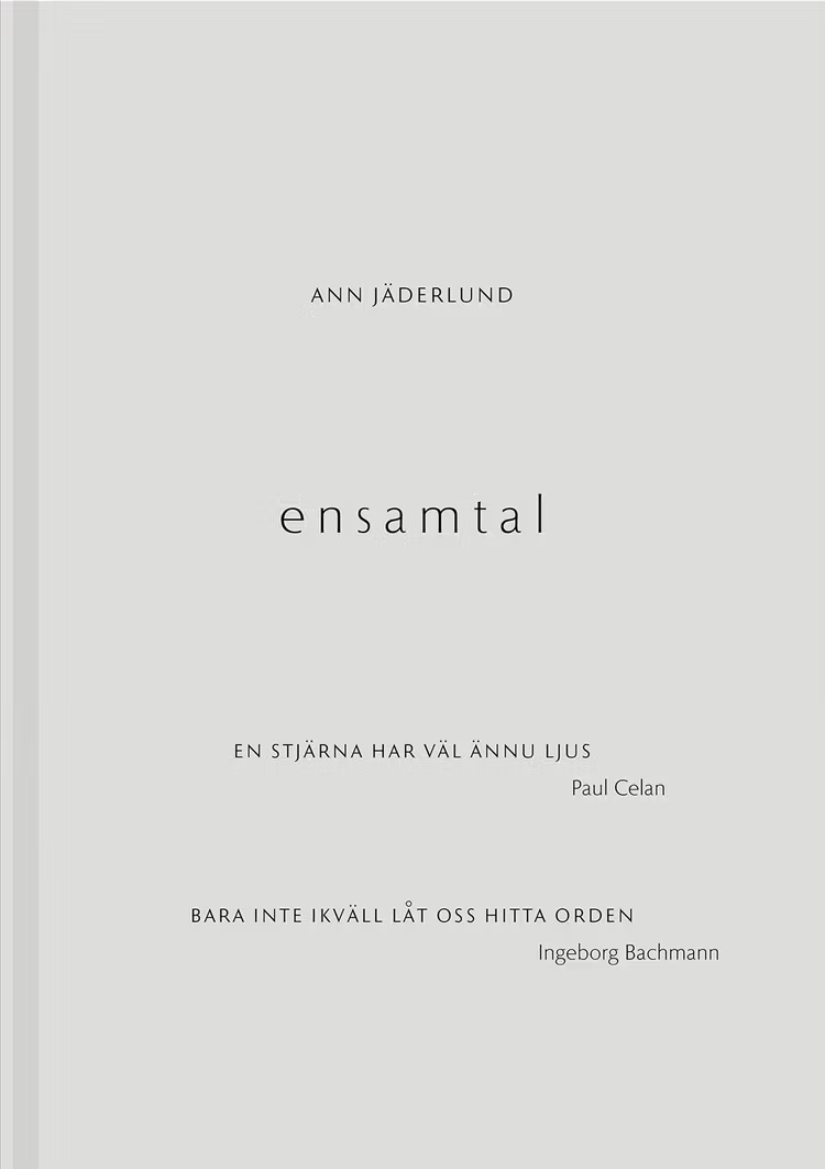 Ensamtal - finns i Rutströms bokhandel