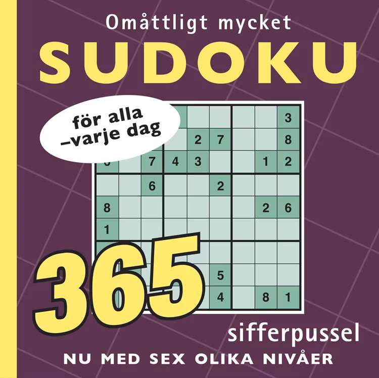 Omåttligt mycket sudoku - finns i Rutströms bokhandel