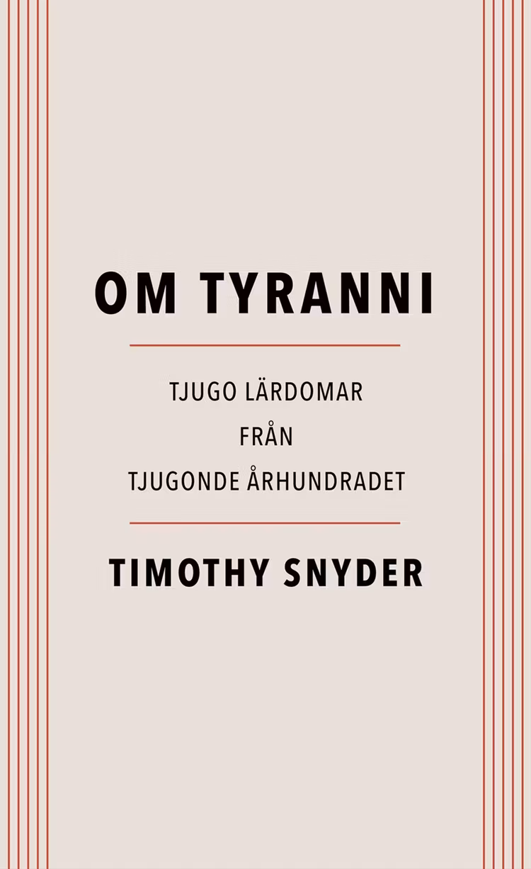 Om tyranni - finns i Rutströms bokhandel