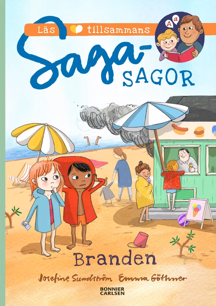 Sagasagor. Läs tillsammans. Branden - finns i Rutströms bokhandel