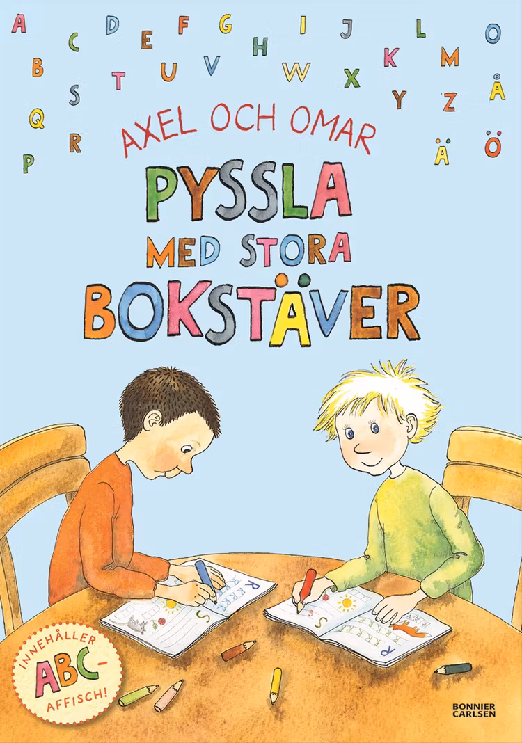 Axel och Omar. Pyssla med stora bokstäver - finns i Rutströms bokhandel