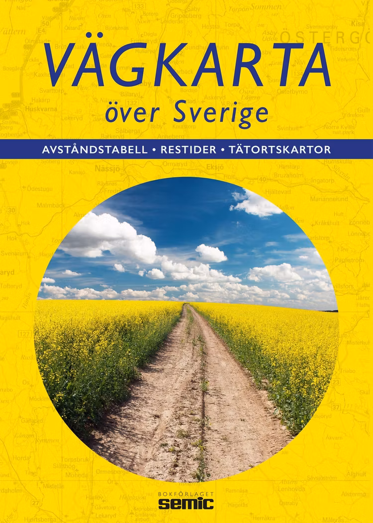 Vägkarta över Sverige - finns i Rutströms bokhandel