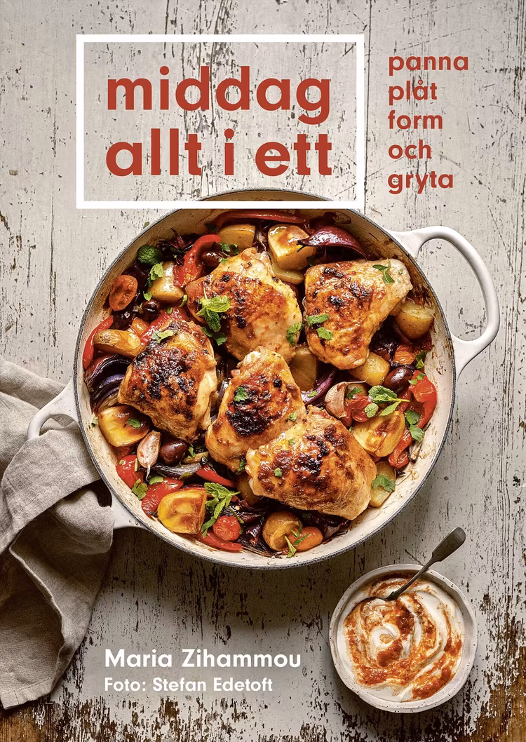 Middag allt i ett – panna, plåt, form och gryta - finns i Rutströms bokhandel