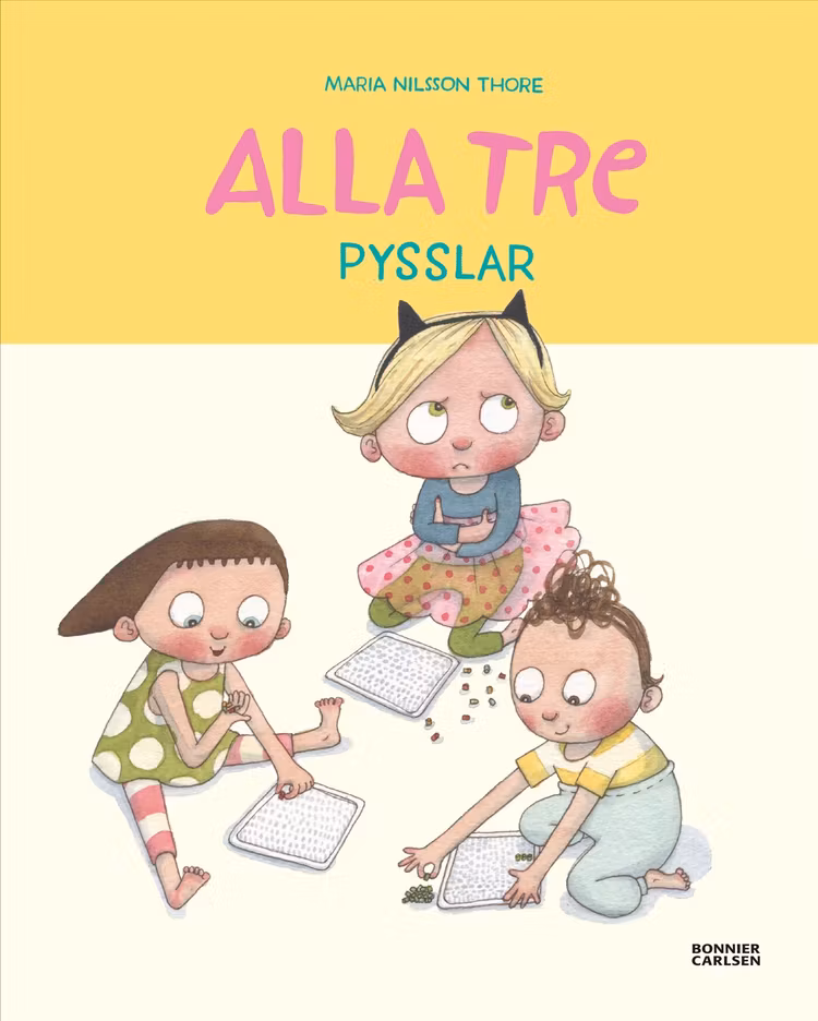 Alla tre pysslar - finns i Rutströms bokhandel