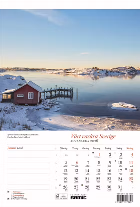 Vårt vackra Sverige almanacka 2026