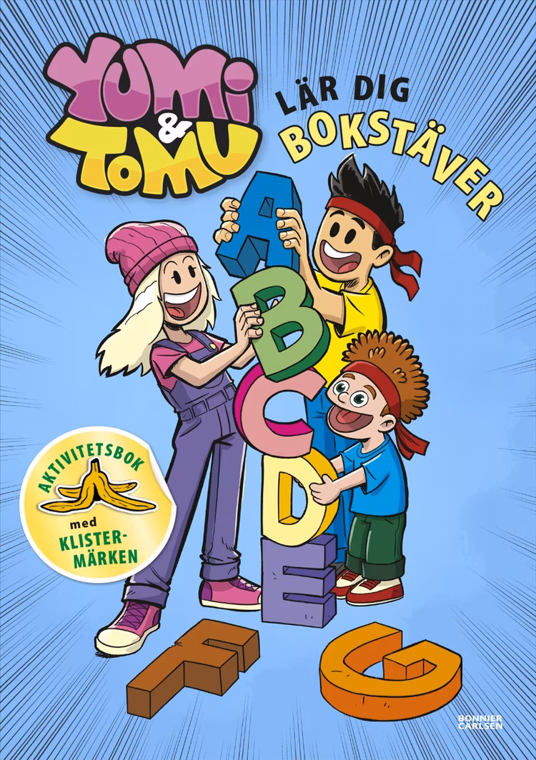 Yumi & Tomu lär dig bokstäver - finns i Rutströms bokhandel