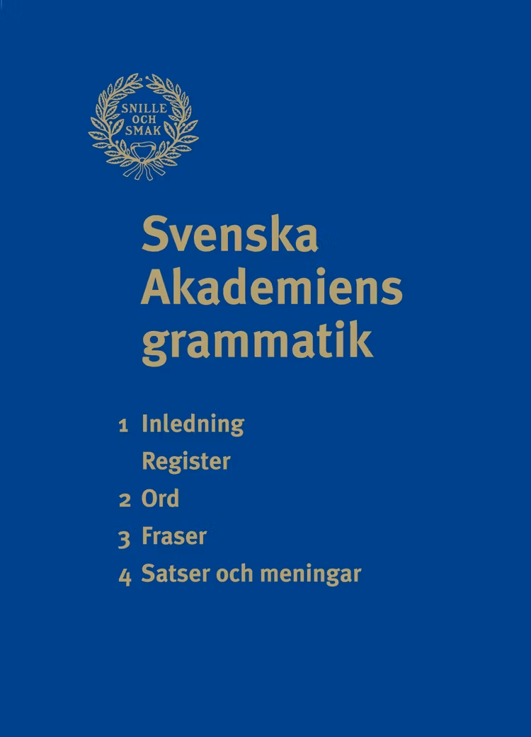 Svenska Akademiens grammatik - finns i Rutströms bokhandel