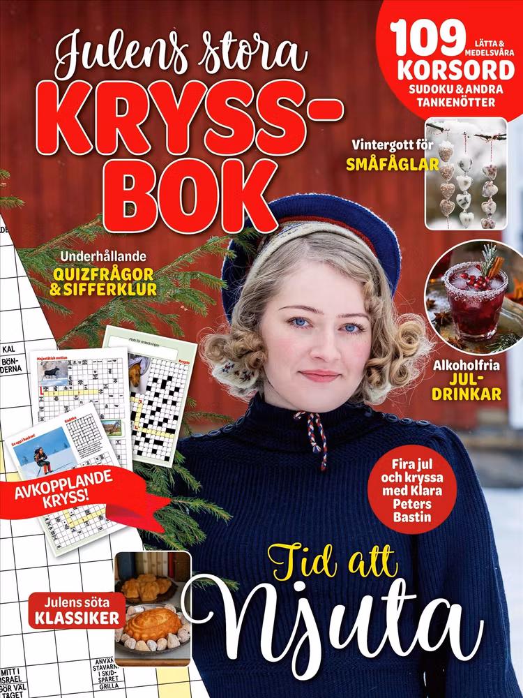 Julens stora kryssbok - finns i Rutströms bokhandel
