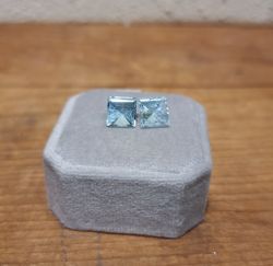 Spegelslipad ljusblå Aquamarin 8x8mm