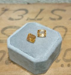 Champagneorange Imperie topas kuddslipad 8x7mm