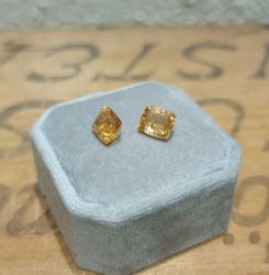 Champagneorange Imperie topas kuddslipad 8x7mm