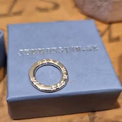 Halsband liten ring med text