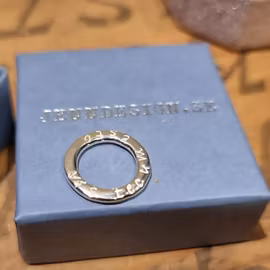 Halsband liten ring med text
