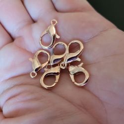 765 Klo lås 14mm mjukt guld 50stk