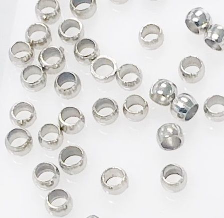 Klämpärlor 3mm guld 10 gram
