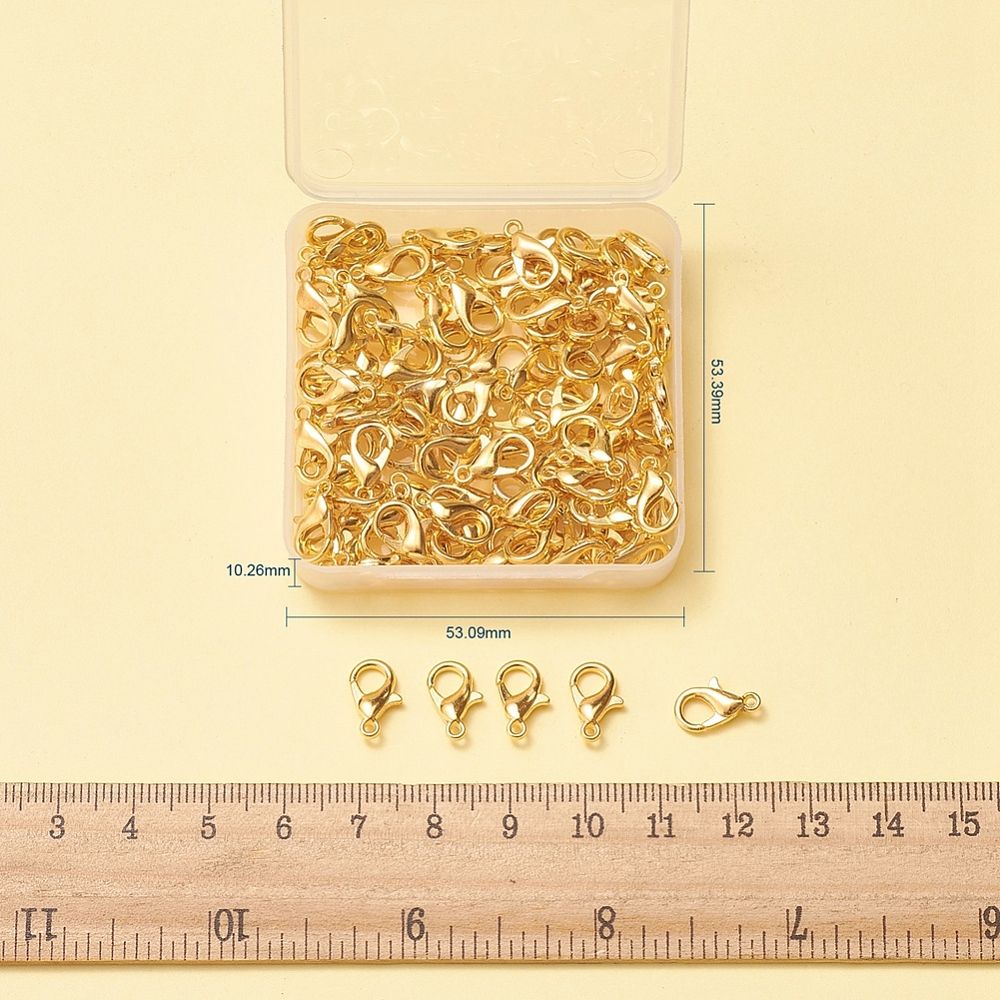 764 Klolås guld 14mm 50stk
