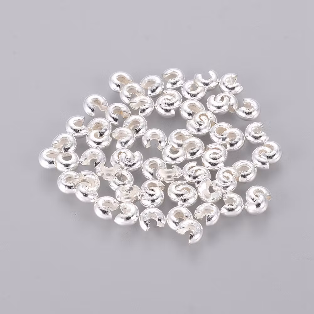 2373 Knutgömmor mörk silver 5~6mm 20stk