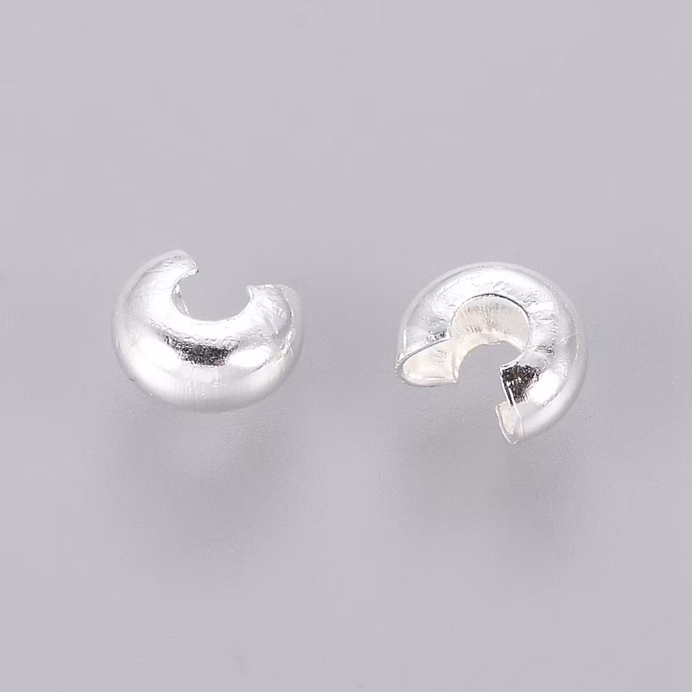 2373 Knutgömmor mörk silver 5~6mm 20stk