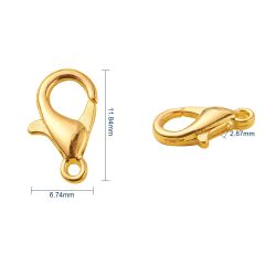 2380 Klolås mjuktguld 12mm 50stk