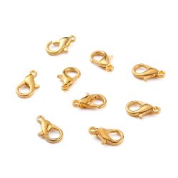 2380 Klolås mjuktguld 12mm 50stk