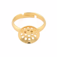 3411 Ringbas sil-ring 18k-guldplätering 17,2x3x17,5mm