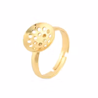 3411 Ringbas sil-ring 18k-guldplätering 17,2x3x17,5mm