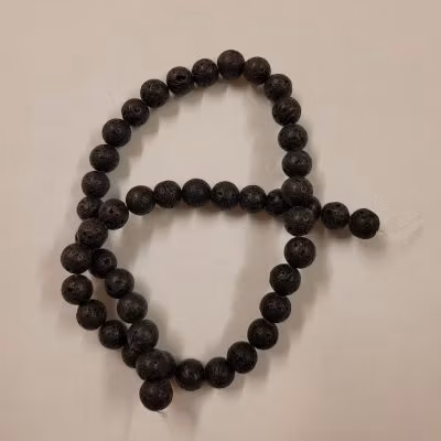 3511 naturlig Lava sten 12~12,5mm svart