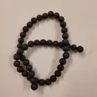 3511 naturlig Lava sten 12~12,5mm svart