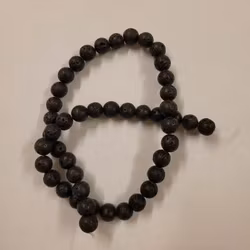 3511 naturlig Lava sten 12~12,5mm svart