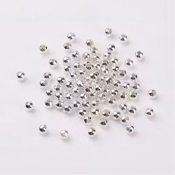 3868 Mellandelpärla metall 3mm silver 200stk