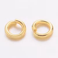 3883 Bindring guldpläterad mässing 6x1mm 10gram