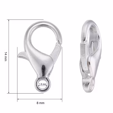 4048 Klolås silver 14x8mm 20gram