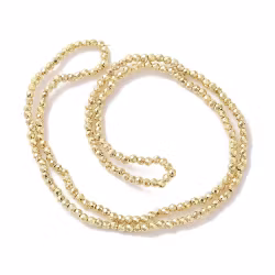 4051 Glaspärla fasett rund electro 3x2,5mm ljus guld