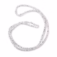 4052 Glaspärla fasett rund electro 3x2,5mm SILVER
