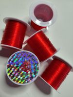 223 Elastisk platt fibertråd röd