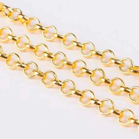 668 Kedja rolo guldpläterad i metervara 4x1mm
