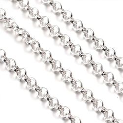 669 Kedja rolo silverpläterad i metervara 5x1,5mm