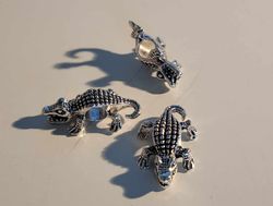 Metall pärla stort hål krokodil