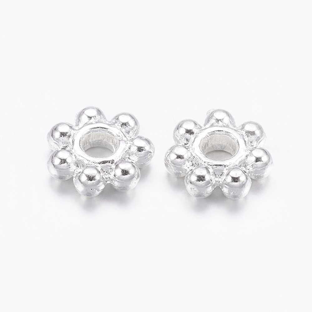 1447 Daisy snöflingor 4,5mm silver 100stk