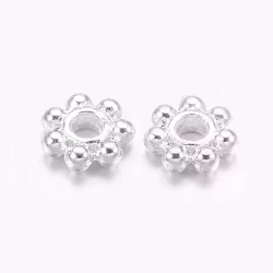1447 Daisy snöflingor 4,5mm silver 100stk