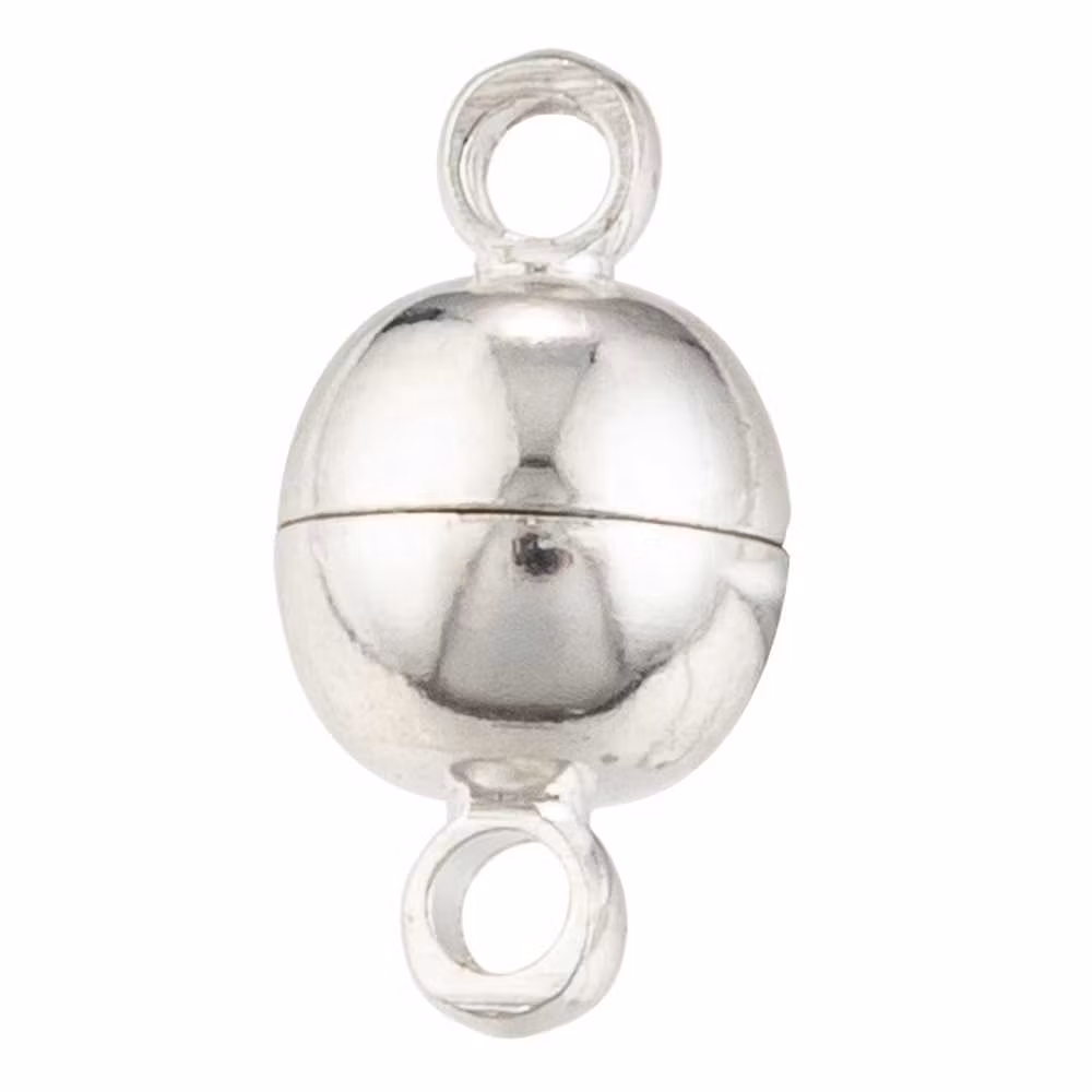 596 Magnetlås rund silver 11,5mm
