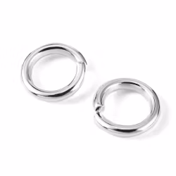 175 Bindningar 5mm 100 stk silverpläterad i mässing