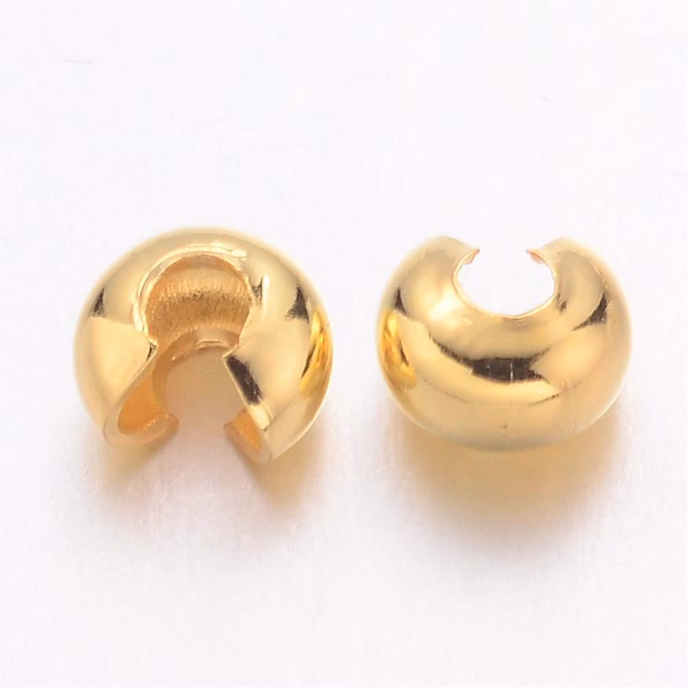 1751 Knutgömmor guld 3mm 100 stk