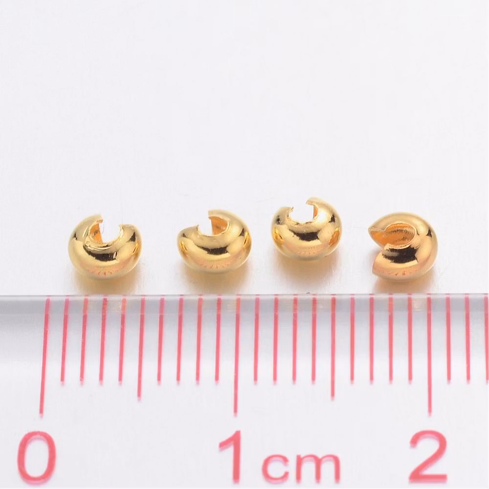 1751 Knutgömmor guld 3mm 100 stk