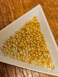 Klämpärlor 3mm guld 10 gram
