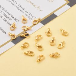 765 Klolås mjukt guld 14mm 50stk