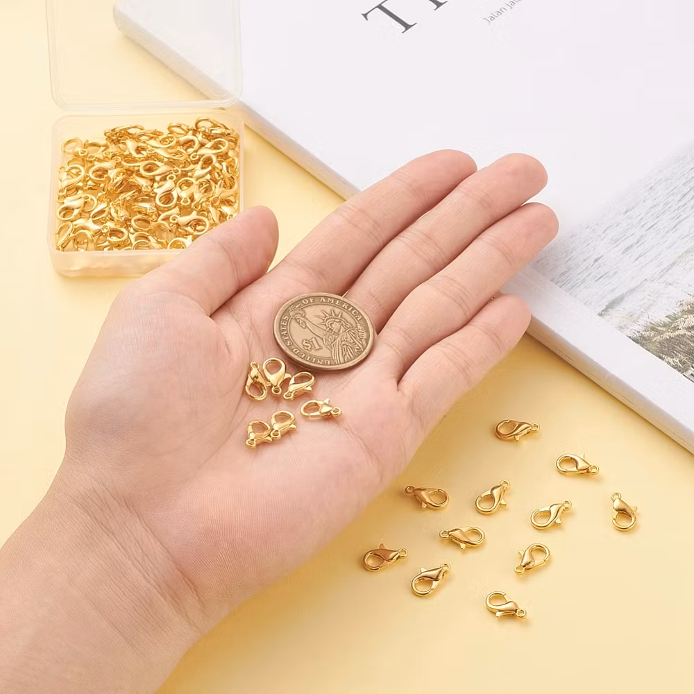 765 Klolås mjukt guld 14mm 50stk
